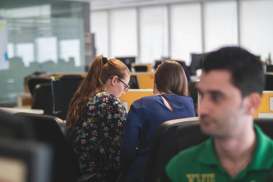 office workers sitting together