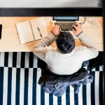 employee working on laptop