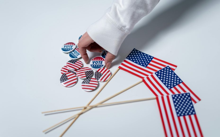 image of american flags