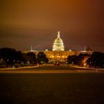 us congress building at night